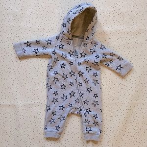 Hooded sweater jumpsuit grey with stars ✨ ⭐️